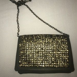 Deena & Ozzy Hammered Crossbody Bag | Olive Green